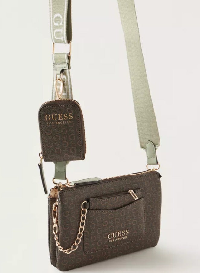 GUESS Womens Normandy Mini Crossbdy Top Zip Crossbody Bag  - Image 5