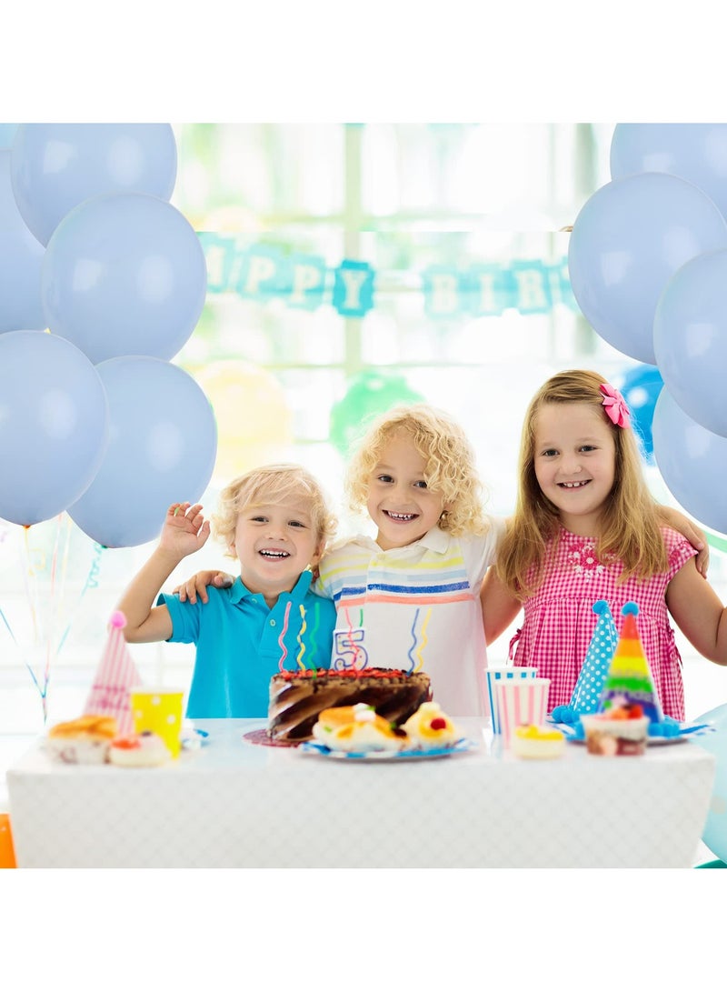 129pcs Pastel Blue Balloons Different Sizes 18 12 10 5 Inch for Garland Arch, Light Blue Balloons for Birthday Baby Shower Gender Reveal Wedding Party Decoration - Image 4