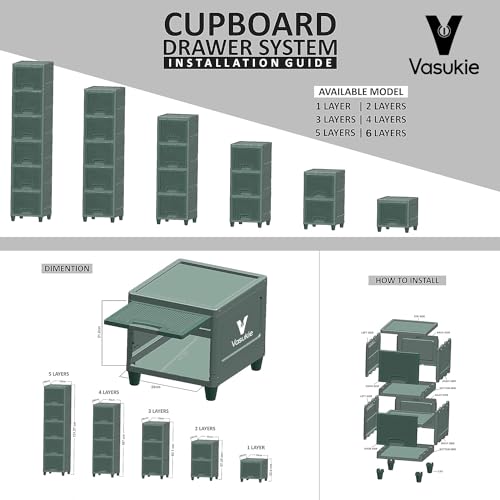 Vasukie Plastic Cupboard for Clothes Storage | Foldable Wardrobe Cabinet | Cloth Rack (White, 5 Tier) - Image 2