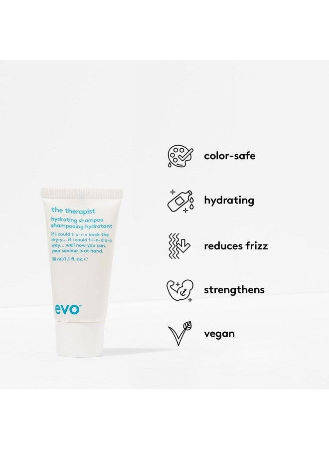 EVO The Therapist Hydrating Shampoo - Hydrates, Strengthen and Softens Whilst Improving Shine - Protects Colour Treated Hair, Helps to Detangle - Travel Size, 30ml / 1.01fl.oz - Image 2