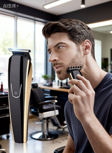 Men's Grooming Set Hair Clipper, Low Noise Replaceable Heads LED Display Hair Clipper, 8-in-1 Electric Hair Trimmer