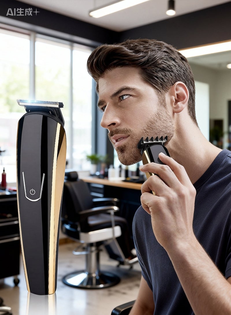 Men's Grooming Set Hair Clipper, Low Noise Replaceable Heads LED Display Hair Clipper, 8-in-1 Electric Hair Trimmer - Image 1