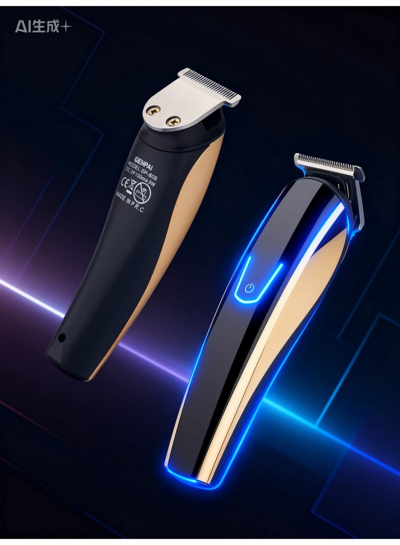 Men's Grooming Set Hair Clipper, Low Noise Replaceable Heads LED Display Hair Clipper, 8-in-1 Electric Hair Trimmer - Image 2