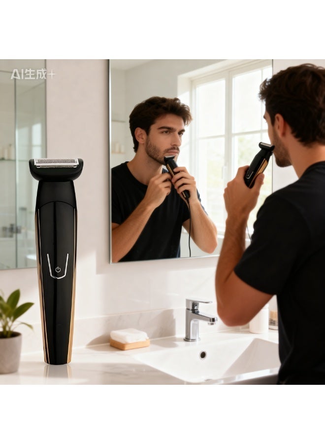 Men's Grooming Set Hair Clipper, Low Noise Replaceable Heads LED Display Hair Clipper, 8-in-1 Electric Hair Trimmer - Image 4