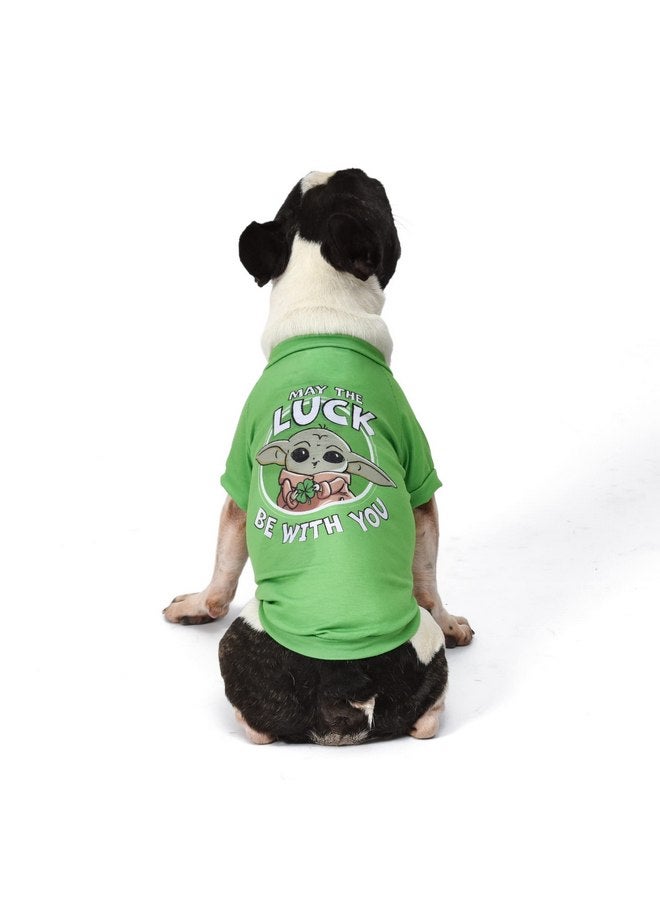 Star Wars for Pets Grogu May The Luck Be with You Dog Tee for St. Patrick’s Day | Size Large | Star Wars Dog Clothing and Apparel, Cute Dog Clothes, Green (FF20332) - Image 2