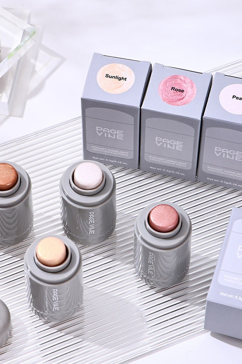 PAGE VINE Makeup Highlighter, Cream Highlighter Stick for Face + Body with Radiant, Shimmery Glow ,Buildable, Blendable for All Skin Types - Image 4