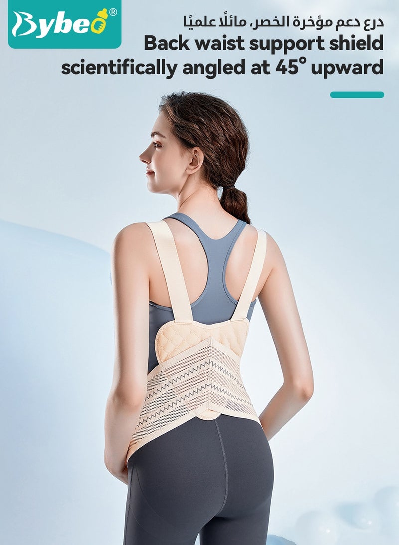 Bybeo Maternity Belly Belt for Pregnancy, Breathable Pregnancy Belly Support Band, Adjustable Pregnancy Belt with Shoulder Straps and Back Support, Provides Relief from Abdomen Pelvic Waist Back Pain - Image 5