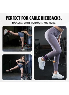 DMoose  Dmoose Ankle Strap For Cable Machine - One Size Fit With Premium Padding, Glute Kickback Ankle Strap, Ankle Cable Straps For Workout, Booty Workout, Leg Extension, Hip Abductors & Lower Body Exercises  - Image 2