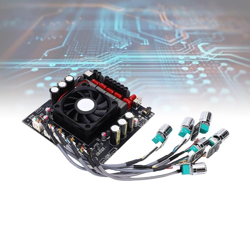 Eujgoov 2.1 Channel Amplifier Board BT 5.0 Digital Sound Amp Module with Treble Bass Control Short Circuit Protection for Home Speaker PC Phone TV - Image 3