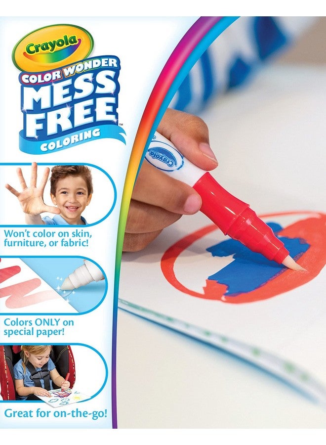 Crayola Color Wonder Mess Free Paintbrush Pens & Paper Toddler Painting Set Arts And Crafts For Kids - Image 4