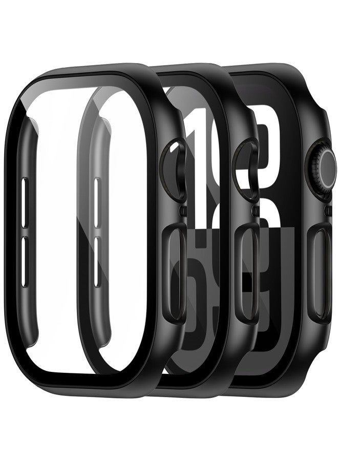 Easuny 3 Pack Hard PC Waterproof HD Screen Protector Case Compatible with Apple Watch Series 10 (2024) 42mm, Overall Protection Hard Bumper with Tempered Glass for iWatch Accessories Scratch-Resistant Cover - Image 1
