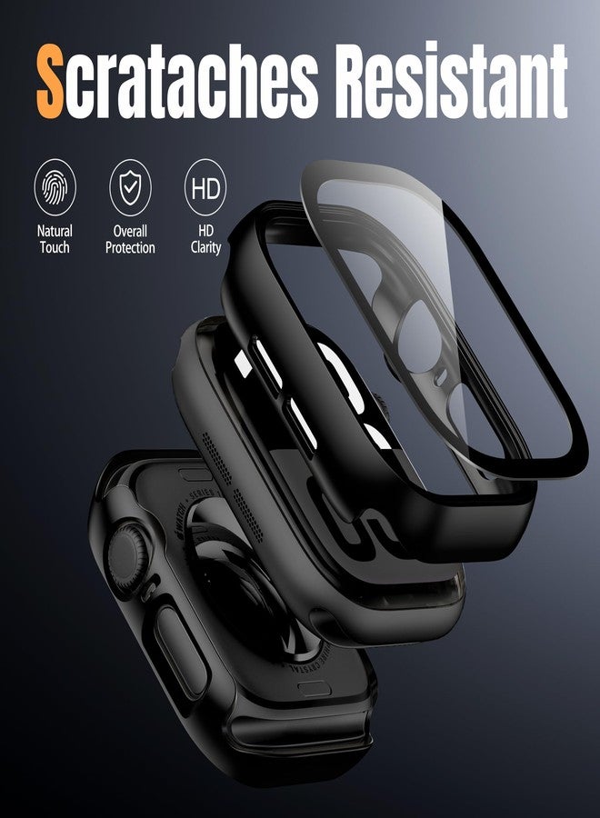 Easuny 3 Pack Hard PC Waterproof HD Screen Protector Case Compatible with Apple Watch Series 10 (2024) 42mm, Overall Protection Hard Bumper with Tempered Glass for iWatch Accessories Scratch-Resistant Cover - Image 2
