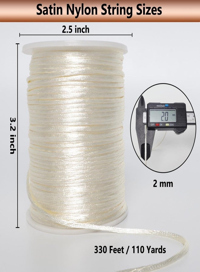 LUSTEMBER Satin Nylon Cord String for Jewelry Making Bracelet Necklaces Beading Thread Rattail Macrame Kumihimo Chinese Knot Craft - Image 2
