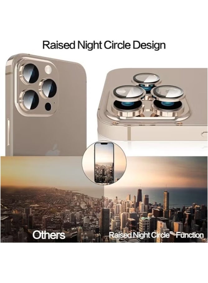 URBBKING Camera Lens Protector for iPhone 16 Pro/iPhone 16 Pro Max , HD Tempered Metal Glass Camera Screen Protector Cover Film Accessories, Bronze  - Image 5