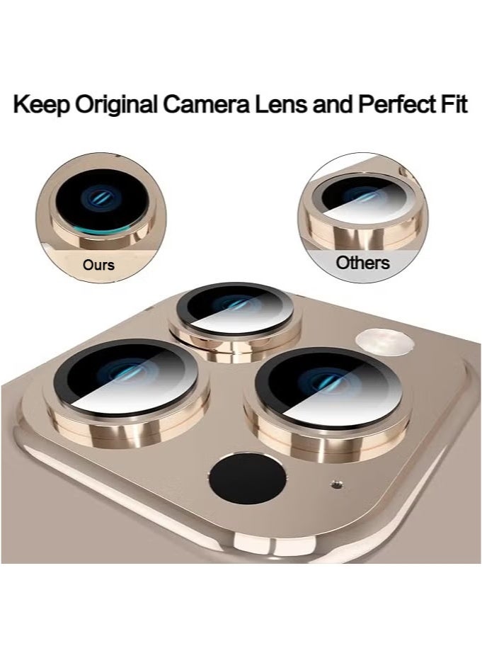URBBKING Camera Lens Protector for iPhone 16 Pro/iPhone 16 Pro Max , HD Tempered Metal Glass Camera Screen Protector Cover Film Accessories, Bronze  - Image 3