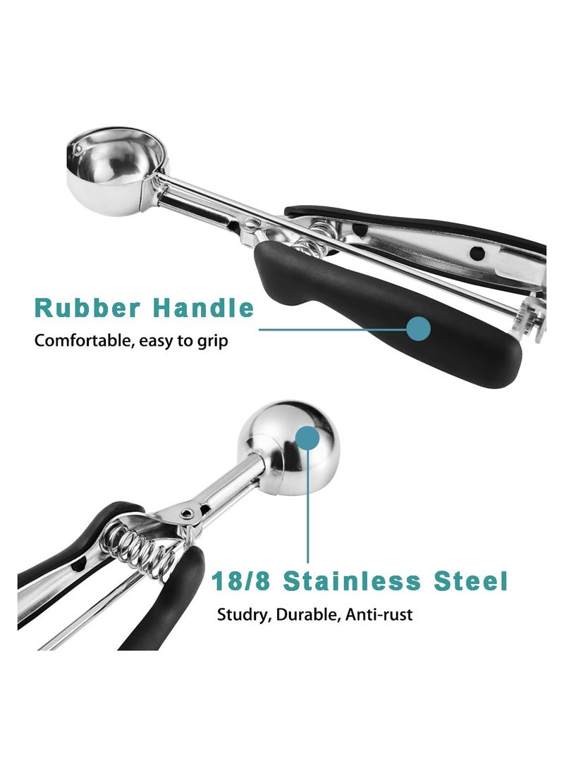 XICEN 3 PCS Cookie Scoops for Baking,Cookie Dough Scoop,Made of 18/8 Stainless Steel  - Image 4