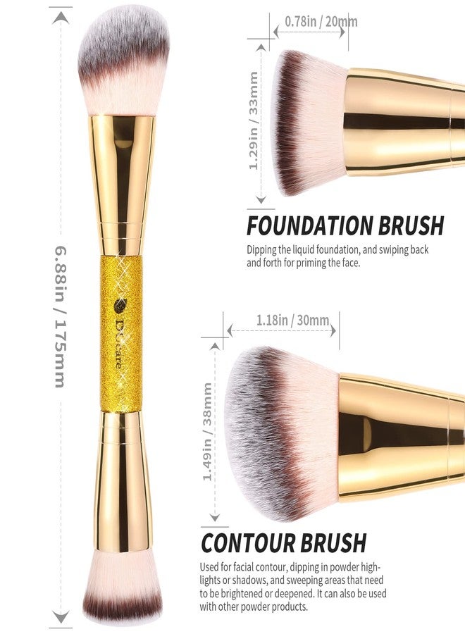 DUcare Foundation Makeup Brush Contour Concealer Brush Angled Flat Top Kabuki Brushes - Image 2