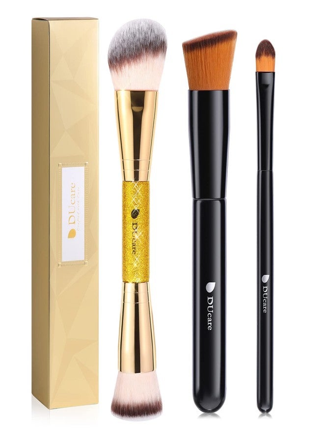 DUcare Foundation Makeup Brush Contour Concealer Brush Angled Flat Top Kabuki Brushes - Image 1