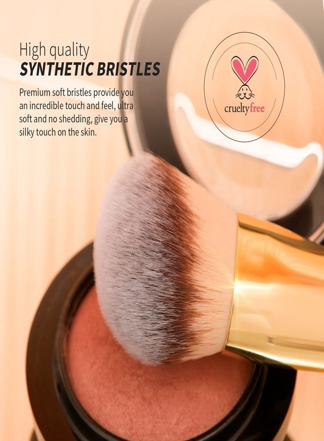 DUcare Foundation Makeup Brush Contour Concealer Brush Angled Flat Top Kabuki Brushes - Image 3