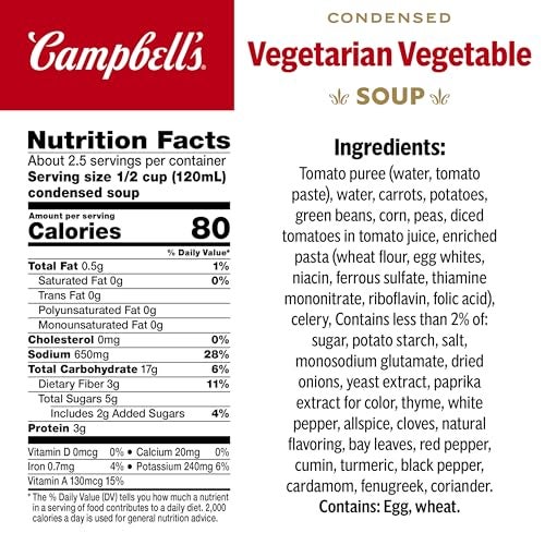 Campbell'S Campbells Condensed Vegetarian Vegetable Soup 105 Ounce Can - Image 5
