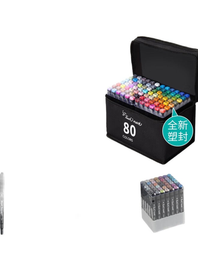 Touch Mark [Super Popular] Touch Mark Dual-Tip Markers, 80 Colors, Watercolor Pens, Anime-Style, Oil-Based Drawing Pens, Marker Set, Student Stationery, Children'S Gift, Birthday Present For Boys And Girls - Image 2
