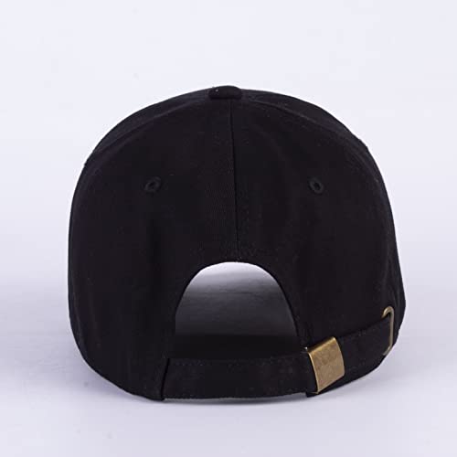 LANGZHEN Baseball Dad Cap 100% Cotton Fits Men Women Classic Adjustable Plain Hat(Structured-Black) - Image 3