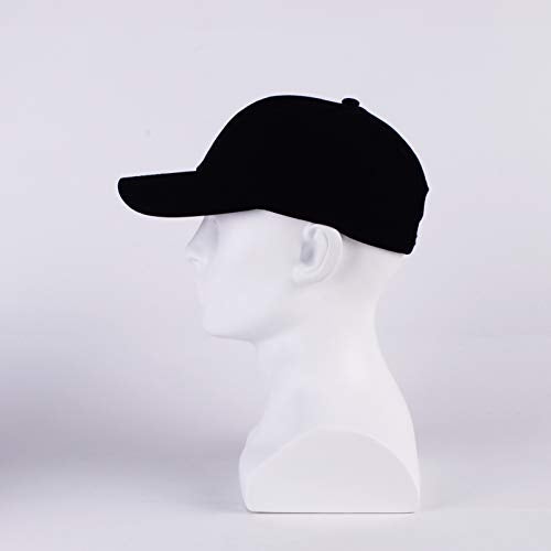 LANGZHEN Baseball Dad Cap 100% Cotton Fits Men Women Classic Adjustable Plain Hat(Structured-Black) - Image 4
