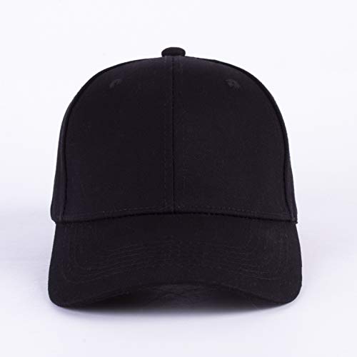 LANGZHEN Baseball Dad Cap 100% Cotton Fits Men Women Classic Adjustable Plain Hat(Structured-Black) - Image 2