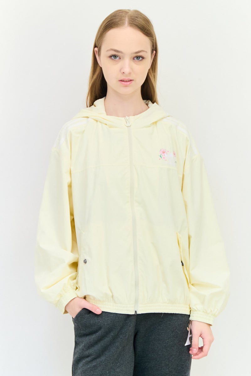 adidas Originals Women Sportswear Fit Long Sleeve Outdoor Windbreaker Jacket, Cream  - Image 1