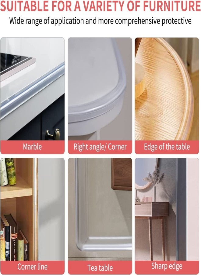 WE-CEF Silicone Edge Protector Strip, Baby Proofing, Pre-Tape Adhesive Corner Protectors for Furniture Bumper Against Sharp Corners for Cabinets, Tables, Stair Drawers (10 * 10 mm x 1 Miter) - Image 4
