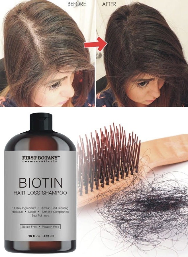 First Botany Cosmeceuticals, Hair Regrowth and Anti Hair Loss Shampoo 16 fl oz, with DHT blockers- Daily Hydrating, Detoxifying, Volumizing Shampoo For Men and Women - Image 2