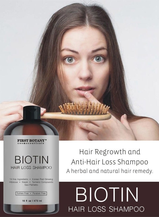 First Botany Cosmeceuticals, Hair Regrowth and Anti Hair Loss Shampoo 16 fl oz, with DHT blockers- Daily Hydrating, Detoxifying, Volumizing Shampoo For Men and Women - Image 5