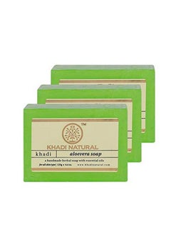 Khadi Natural Aloevera Handmade Soap 125G (Pack Of 3)  - Image 1