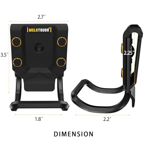 MELOTOUGH Hammer Holder for Belt, Hammer Loop, Hammer Holster, Hammer Belt Holder (Black) - Image 3