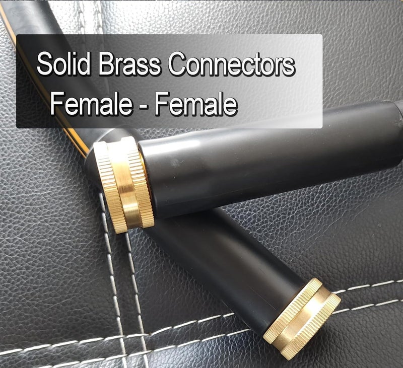 Atlantic Heavy Duty Garden Hose 20 ft x 5/8 Inch Black Color Short Connection Leader Hose with Solid Brass Connectors (20 Feet) - Image 3