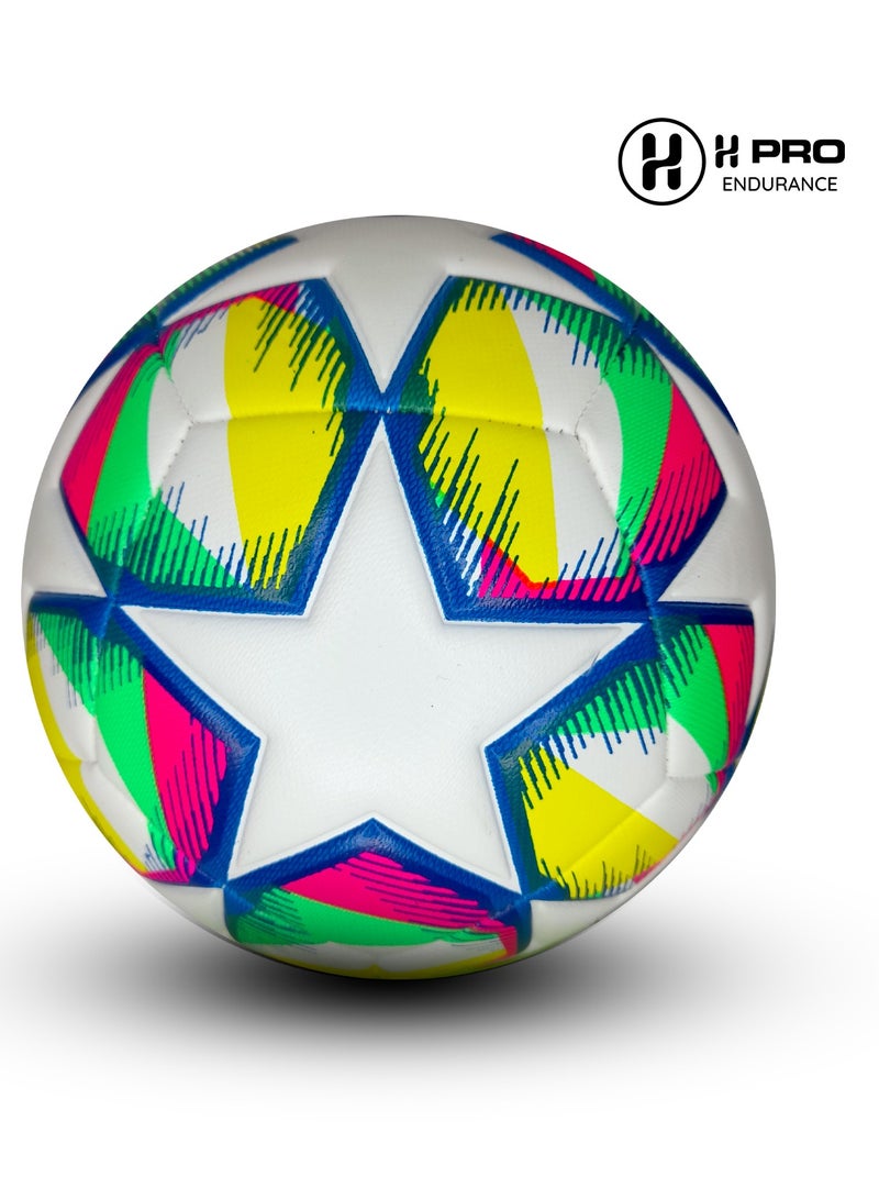 أتش برو كرة قدم H PRO Premium Match | مصممة للتحكم والأداء الفائق | مقاس 5 | متعددة الألوان - Image 1