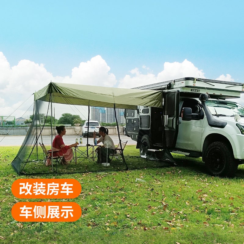 73Hours Car Tail Tent Outdoor Camping Anti-Mosquito Sunshade Suv Car Camping Tent Trunk Car Tail Canopy - Image 4
