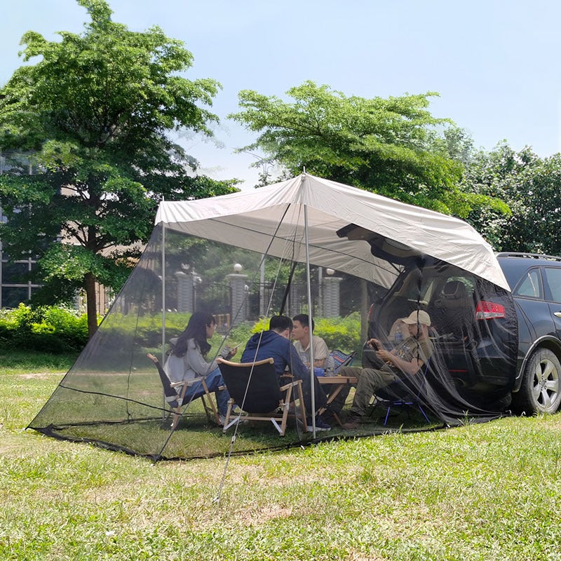 73Hours Car Tail Tent Outdoor Camping Anti-Mosquito Sunshade Suv Car Camping Tent Trunk Car Tail Canopy - Image 1