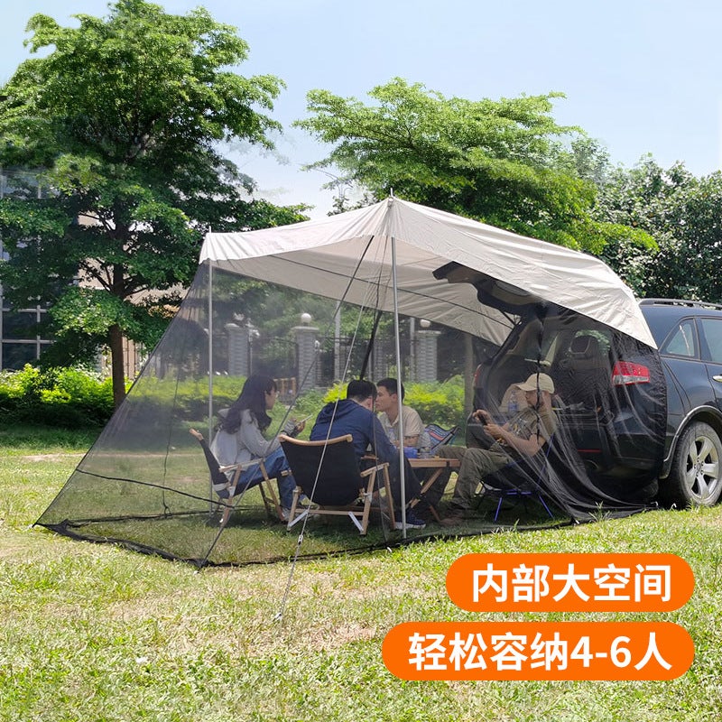 73Hours Car Tail Tent Outdoor Camping Anti-Mosquito Sunshade Suv Car Camping Tent Trunk Car Tail Canopy - Image 5