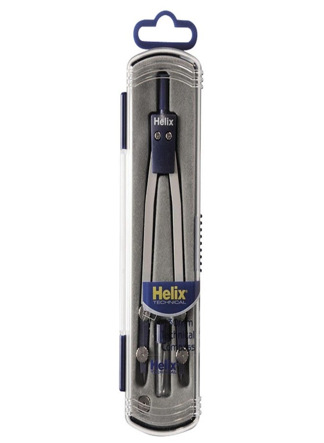 Helix Technical Compass Divider - for Precision Drawing - Wide Diameter & Durable Design - Professional Drafting Tool - with Extras