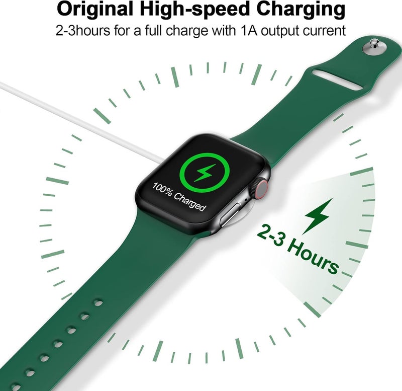Simpeak 𝟐𝟎𝟐𝟓 𝐔𝐩𝐠𝐫𝐚𝐝𝐞𝐝 Compatible for Apple Watch Charger [USB C Port] Magnetic Fast Charging Cable [Portable] Magnetic Wireless Charging Compatible with iWatch Series Ultra/10/9/8/7/6/SE/5/4/3/2 - Image 2