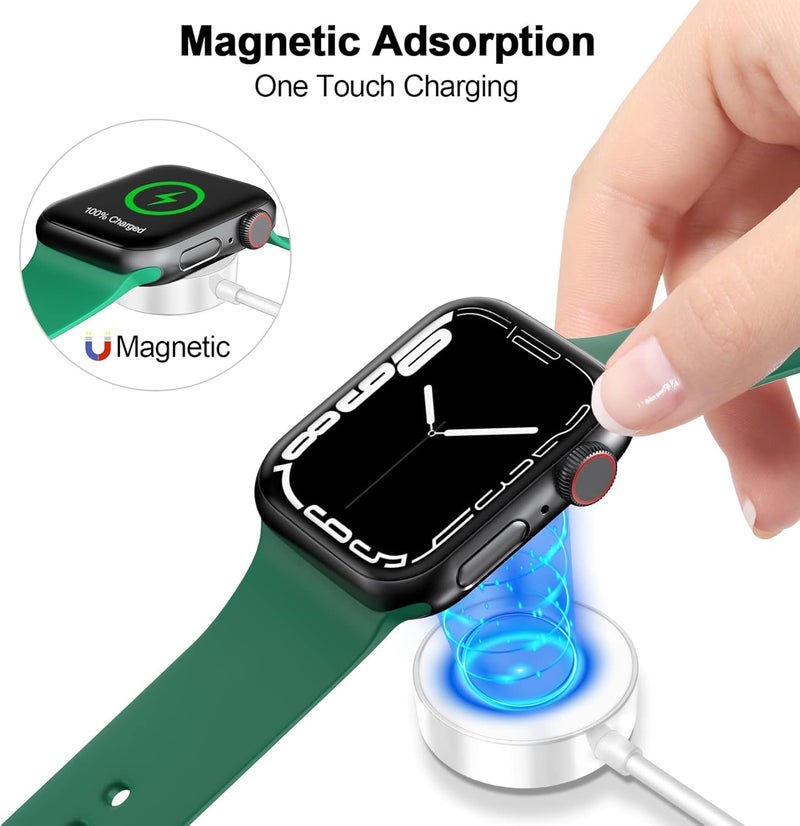 Simpeak 𝟐𝟎𝟐𝟓 𝐔𝐩𝐠𝐫𝐚𝐝𝐞𝐝 Compatible for Apple Watch Charger [USB C Port] Magnetic Fast Charging Cable [Portable] Magnetic Wireless Charging Compatible with iWatch Series Ultra/10/9/8/7/6/SE/5/4/3/2 - Image 4