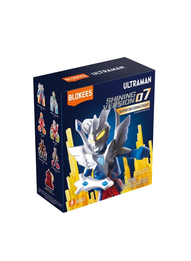 BLOKEES Ultraman Shining Version 07 Building Kit | Super Deciding Fight Collectible Action Figure Block Toy with Glowing Chest & Eyes | Licensed Model for Kids & Adults | STEM Construction Play - Image 1