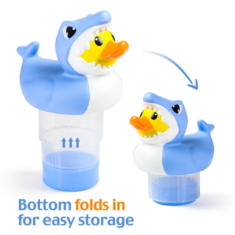 Doli Yearning Mini Pool Chlorine Floater Only Fits 1 inch Chlorine Tablets for Small Pool & Hot Tub Shark Duck - Image 4