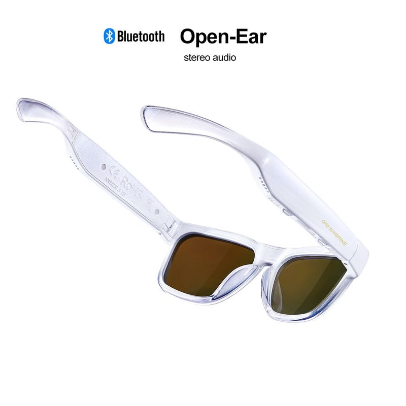 OhO sunshine OhO Smart Glasses,Polarized Sunglasses with Bluetooth Speaker,Athletic/Outdoor UV Protection and Voice Control,Unisex(Mirror Blue Lens) - Image 2