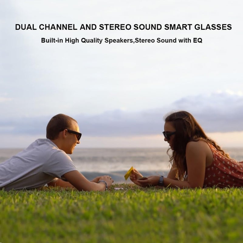 OhO sunshine OhO Smart Glasses,Polarized Sunglasses with Bluetooth Speaker,Athletic/Outdoor UV Protection and Voice Control,Unisex(Mirror Blue Lens) - Image 4