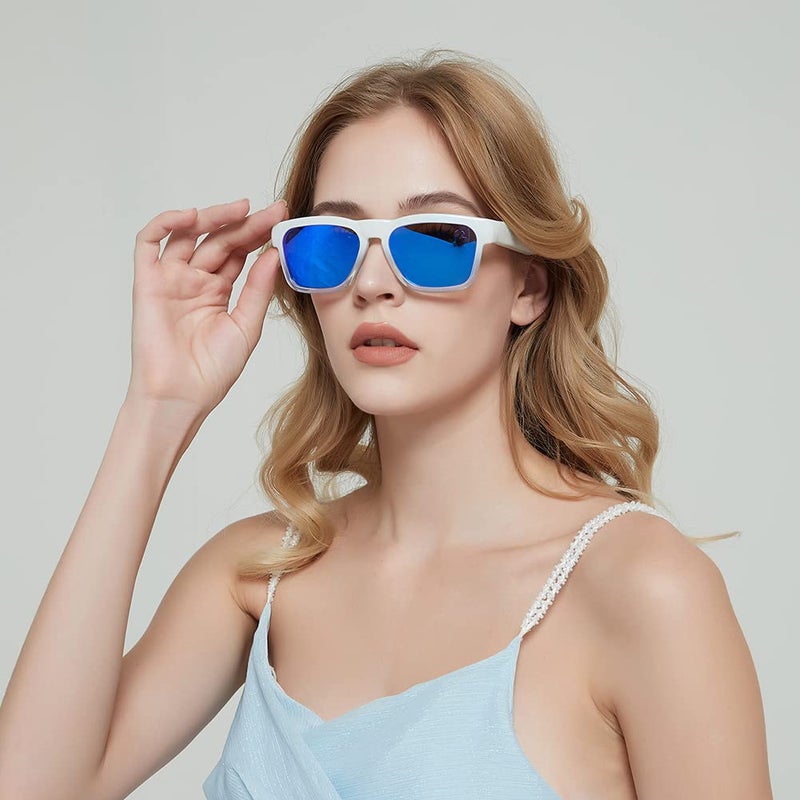 OhO sunshine OhO Smart Glasses,Polarized Sunglasses with Bluetooth Speaker,Athletic/Outdoor UV Protection and Voice Control,Unisex(Mirror Blue Lens) - Image 5