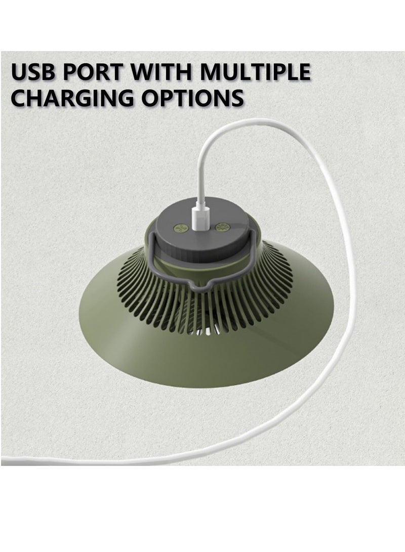 SYOSI Camping Fan Outdoor Mosquito Repellent Fan with Led Light and Tripod Small Tent Ceiling Fan USB Rechargeable LED Outdoor Tent Lamps Fan Camping Light Portable Night Light for BBQ Fishing - Image 5