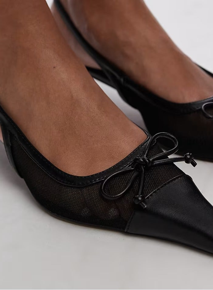 TOPSHOP Ankle Strap Pointed Toe Mid Heel Pumps  - Image 4