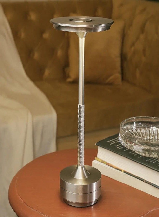 Chronos Metal Aureola Cordless LED Table Lamp (Gold) - USB Rechargeable Portable Touch Control Dimmable 3 Light Color Tunable Table Lamp for Hotel,Cafe,Restaurant or Home for Bedside,Center or Dining - Image 4